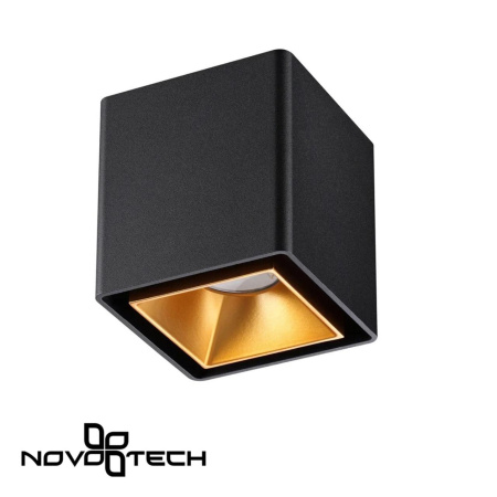 Св-к накл.IP20 LED 4000K 10W 220V RECTE черный/золото NOVOTECH