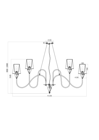 Люстра 12*E14 40Вт Хром IP20 Florero MOD078PL-12CH Maytoni