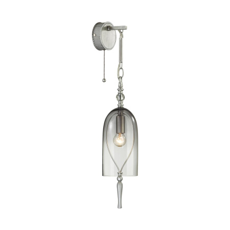 Бра с выкл.E14 1*40W BELL серебристый/дымчатый/стекло ODEON LIGHT
