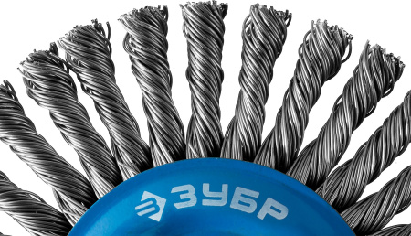 Профессионал. Щетка дисковая для УШМ, плетеные пучки стальной проволоки 0,5мм, 115ммхМ14 ЗУБР