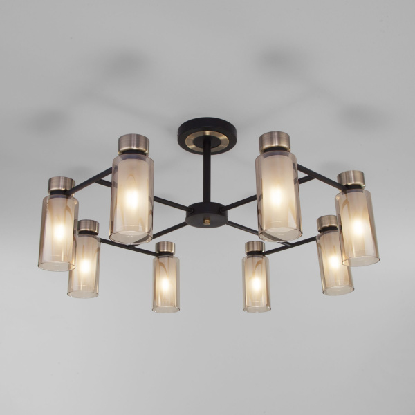 Потолочная люстра с плафонами 8*E14 15Вт античная бронза, черный IP20 Amado (70115/8 черный) Eurosvet Потолочная люстра с плафонами 8*E14 15Вт античная бронза, черный IP20 Amado (70115/8 черный) Eurosvet