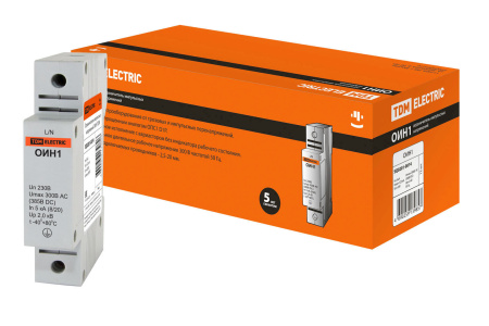 Ограничитель импульсных напряжений ОИН1 1Р In=5kA Un=230B Im=12,5kA TDM