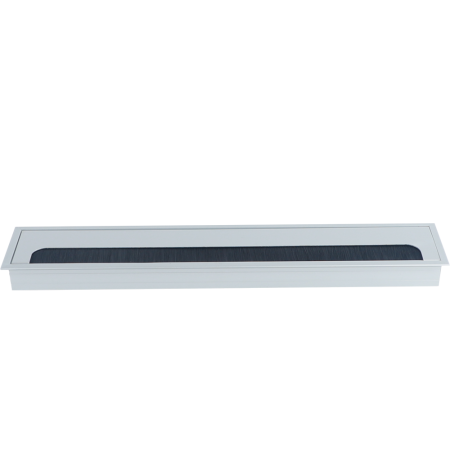 Donel Кабельный громмет (лючок) в стол, 400*80мм, цвет: серебро