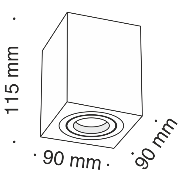 Потолочный светильник 1*GU10 50Вт Черный IP20 Alfa C017CL-01B Technical