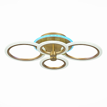 Светильник потолочный Золотистый/Белый LED 1*72Вт RGB 7Вт 3000-6000К SLE500522-04RGB EVOLED