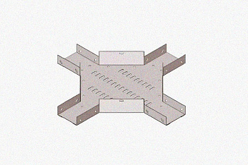 Лоток крестообразный замковый глухой КМЗГ 400х60 УХЛ1, горячее цинкование, S1,5