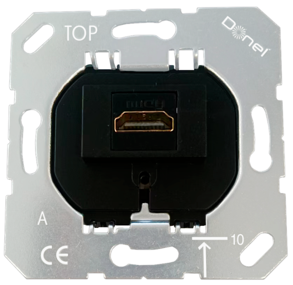 Donel механизм HDMI 2.0a, черный, разъем Type A 180° 4K Full HD @ 48 Hz 3D, HDR Video, 18.0 Gbit/s, серия STRS Donel механизм HDMI 2.0a, черный, разъем Type A 180° 4K Full HD @ 48 Hz 3D, HDR Video, 18.0 Gbit/s, серия STRS