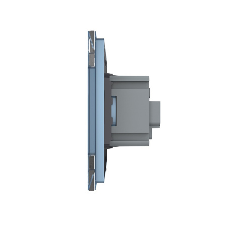 Розетка 1 модуль Синяя Livolo