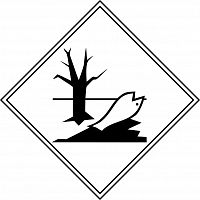 Знак "Вещество опасное для окружающей среды" 250х250 мм, пленка самоклеящаяся EKF