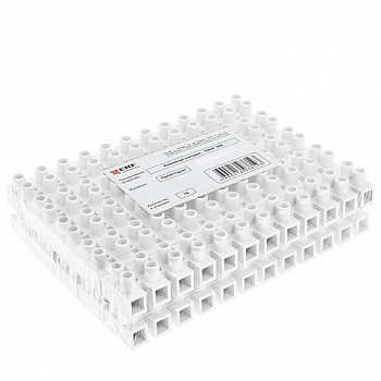 Колодка клеммная (16мм) 30А полистирол белая (10шт) PROxima EKF