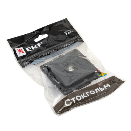 Стокгольм Механизм Розетки TV 1-местной 75Ом 5-862МГц черной EKF