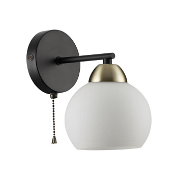 Бра с выкл.E27 40W 220V ROWAN черный,бронза LUMION