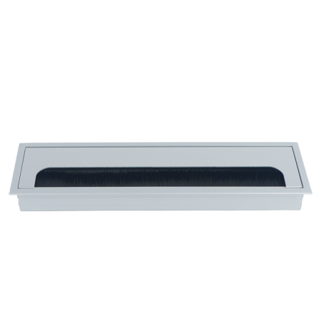 Donel Кабельный громмет (лючок) в стол, 280*80мм, цвет: серебро