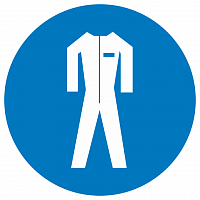Знак M 07 "Работать в защитной одежде" ф200 мм, пластик ГОСТ Р 12,4,026-2001 EKF