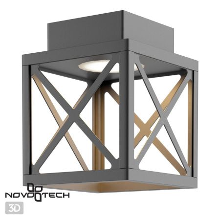 Ландшафтн.потолочн.св-к IP54 LED 4000K 10W 100-240V DANTELA темно-серый NOVOTECH