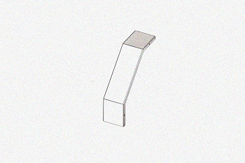 Крышка лотка КЛС 150х60-90 УТ1,5 для поворота трассы вниз на 90, оцинкованный лист, S1,0