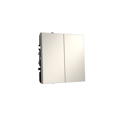 Выключатель с самовозвратом встраиваемый Voltum S70 двухклавишный 10А, (кашемир)