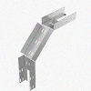 Лоток замковый перфорированный КСЗ 75х65-90 УХЛ1 для поворота трассы вниз на 90, оцинкованный лист S1,5