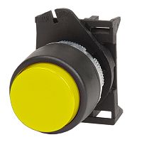 Кнопка выпуклая прозрачная без фиксации, желтая DKC