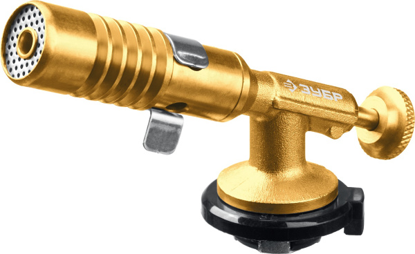 Газовая горелка ГРМ-200 цельнометаллическая, 2-в-1, на баллон с цанговым соединением, 1300°C, Профессионал ЗУБР