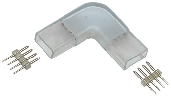 Коннектор угловой 5шт RGB 14мм (разъем-разъем) IEK