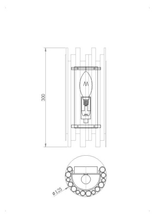 Бра 1*E14 60Вт Латунь IP20 Coliseo MOD136WL-01BS Maytoni