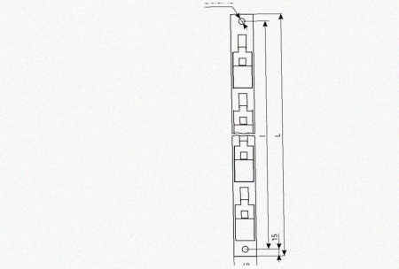 Стойка кронштейна рожкового прямолинейного К1350.001-12 УТ1,5 горячее цинкование, 14 рожков, L1815, S3,0