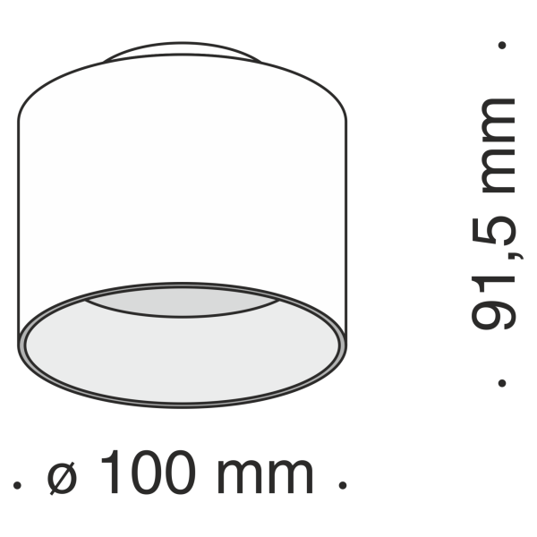 Потолочный светильник 12Вт 3000K Черный IP20 Planet C009CW-L12B Technical