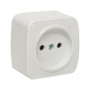 Минск Розетка 1-местная ОП 10А без заземления белая Basic EKF