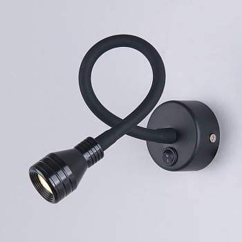 Настенный светодиодный светильник с гибким основанием LED 3Вт 4000К черный IP20 KORD (a040000) Elektrostandard