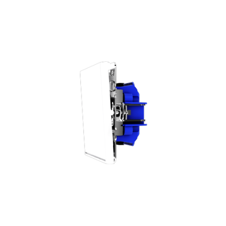 Выключатель встраиваемый Voltum S70 одноклавишный с подсветкой 10А, (белый глянцевый)