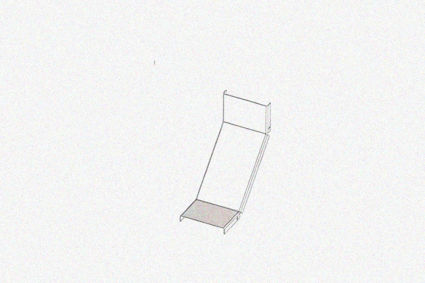 Крышка лотка КЛП 200х65-90 УХЛ2,5 для поворота трассы вверх на 90, оцинкованный лист S1,5