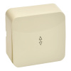 Переключатель открытой установки 1-клавишный, STEKKER, 250В, 10А, IP20, серия София, слоновая кость, MSW10-12-04