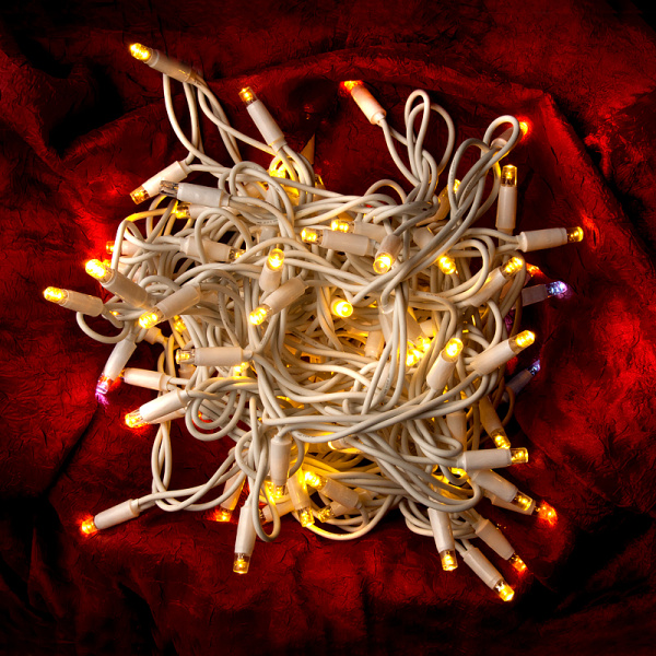 Гирлянда новогодняя уличная GLFG-100-1000-IP65-S-W-3 100 диодов 10м General