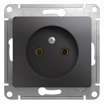 GLOSSA  Механизм розетки СУ 1 мест. без зазем. 16А графит IP20 Schneider Electric