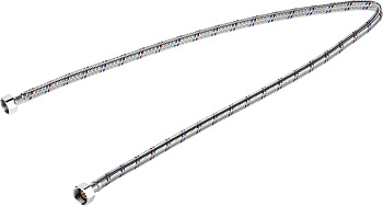 Подводка гибкая для воды, оплетка из нержавеющей стали, г/г 1/2" - 1м ЗУБР