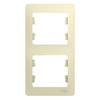 GLOSSA Рамка 2-постовая вертикальная бежевый Schneider Electric