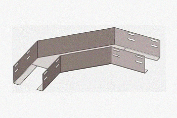 Лоток угловой глухой КГГ 300х65-135 УХЛ1 поворот на 135, горячее цинкование S1,5