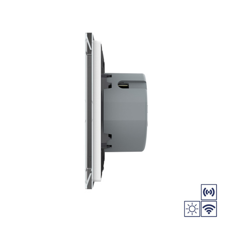 Сенсорный импульсный радиоуправляемый выключатель сухой контакт 1 клавиша 1 модуль Белый Livolo