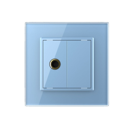 Розетка микрофон TRS 6.3 JACK Синяя Livolo Розетка микрофон TRS 6.3 JACK Синяя Livolo