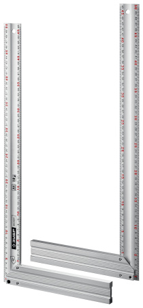 ЭКСПЕРТ 500 мм жесткий столярный угольник с усиленным алюминиевым полотном ЗУБР