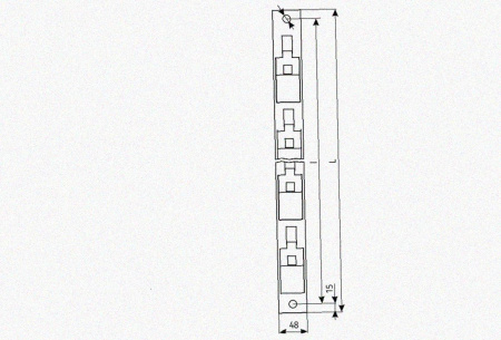 Стойка кронштейна рожкового криволинейного К1351.001А-07, (1...17рожков), горячее цинкование, L2250мм, S3,0