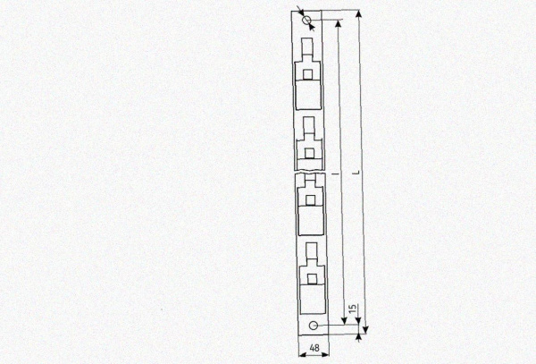 Стойка кронштейна рожкового криволинейного К1351.001А-07, (1...17рожков), горячее цинкование, L2250мм, S3,0