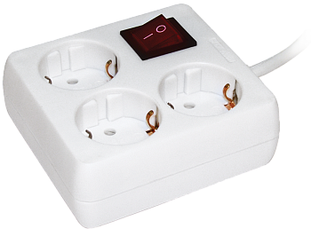 Удлинитель У-С03К-выкл. 3 места 2P+PE/3м 3х1мм2 16А/250В IEK