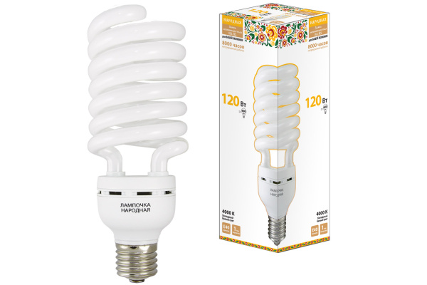 Лампа люминесцентная НЛ-HS-120 Вт-4000 К–Е40 TDM Лампа люминесцентная НЛ-HS-120 Вт-4000 К–Е40 TDM