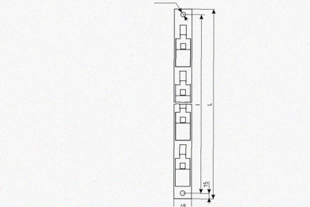 Стойка кронштейна рожкового прямолинейного К1350.001-01 УТ1,5 горячее цинкование 3 рожка, L440, S3,0