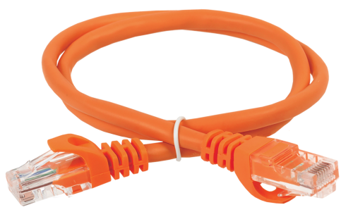 ITK Коммутационный шнур (патч-корд) кат.6 UTP LSZH 1м оранжевый