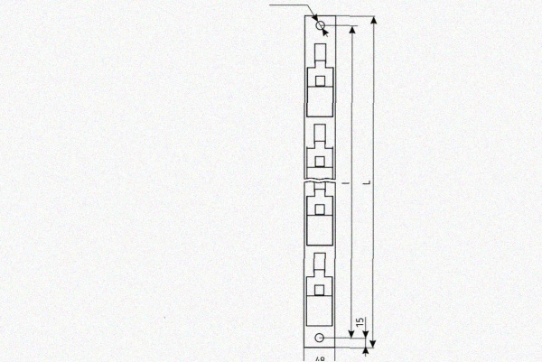 Стойка кронштейна рожкового прямолинейного К1350.001-01 УТ1,5 горячее цинкование 3 рожка, L440, S3,0