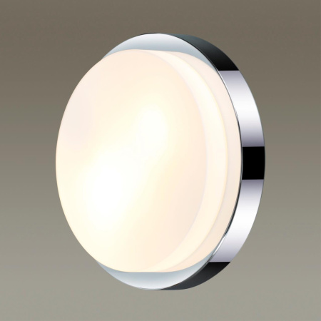 Н/п св-к IP44 E14 2*40W 220V HOLGER хром/стекло ODEON LIGHT