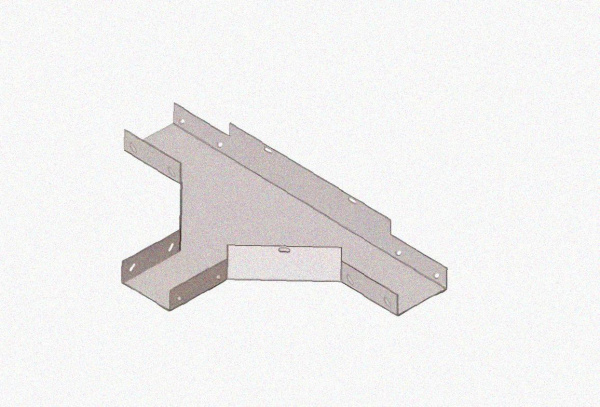 Лоток тройниковый замковый перфорированный ОТЗ 100х85 УХЛ1, горячее цинкование, S2,0
